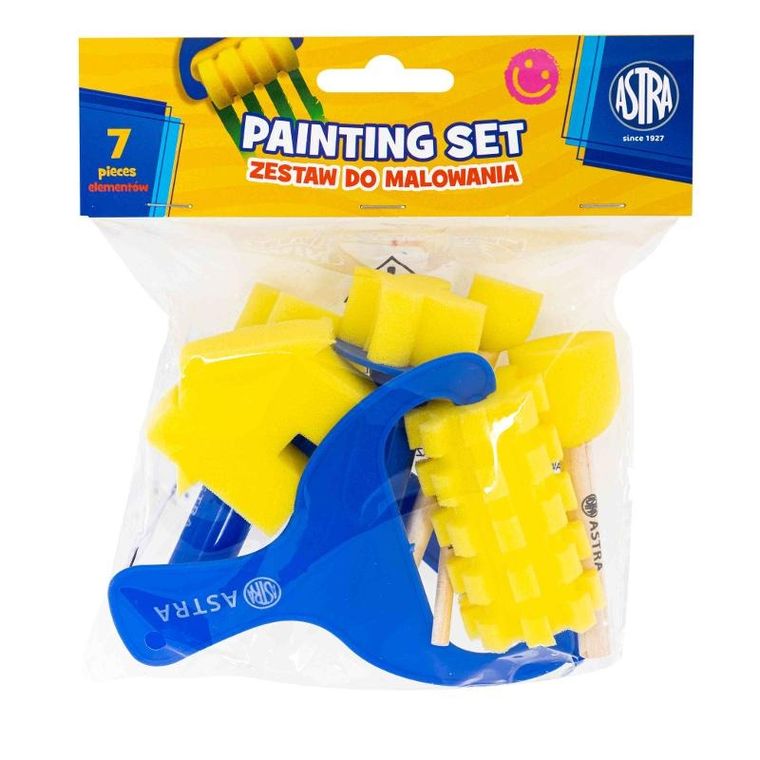 Astra, zestaw gąbek i wałków do malowania, 7 elementów