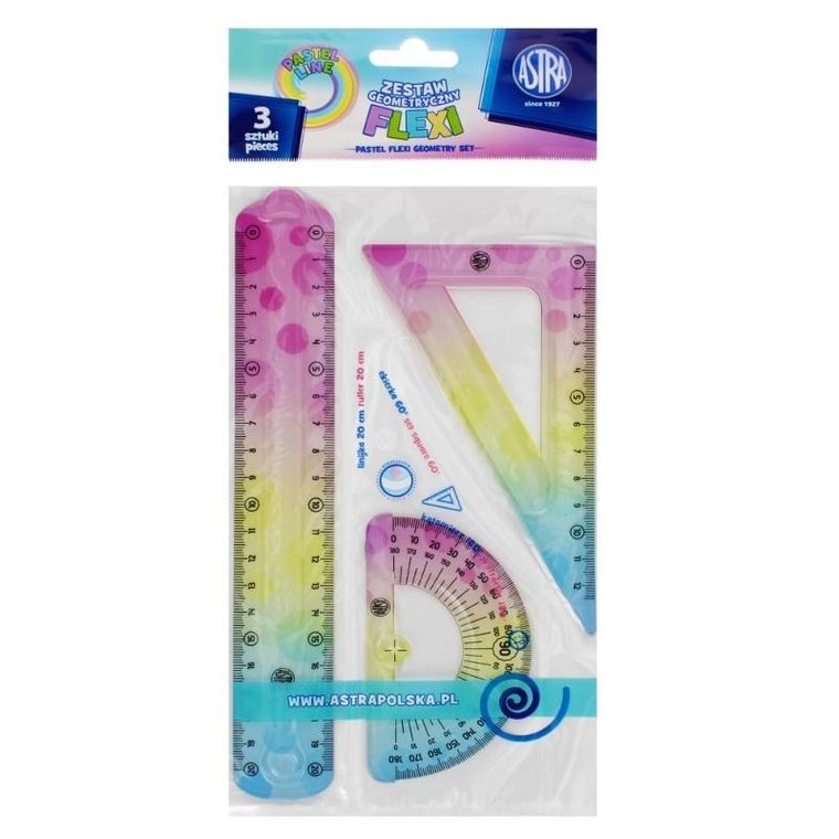Astra, zestaw geometryczny, pastelowy, 3 elementy