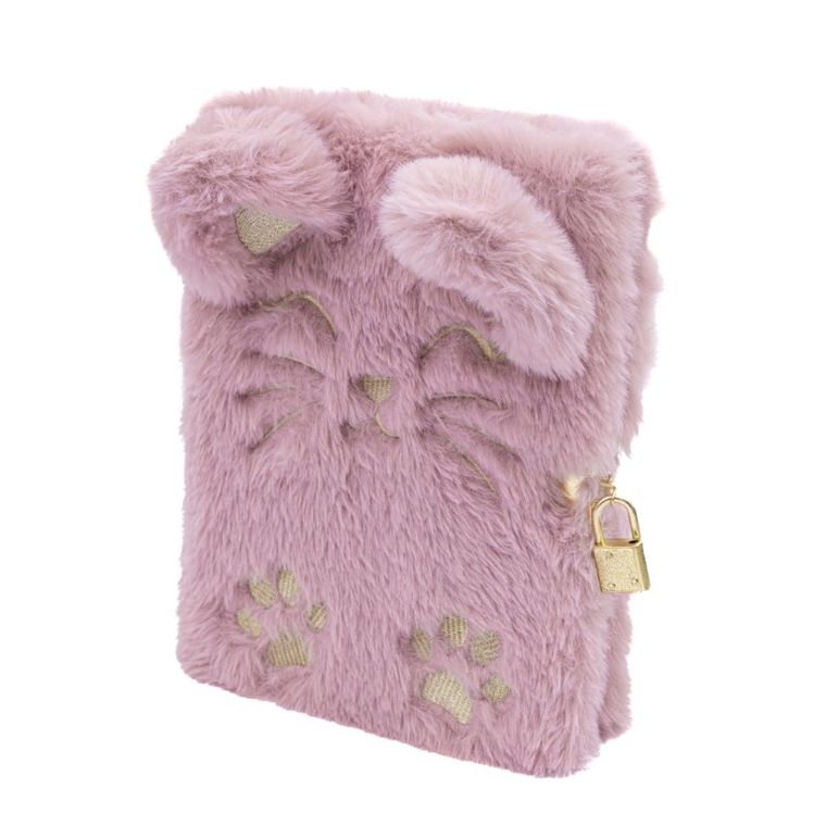 Astrabag, pamiętnik A5 z kłódką, 96 kartek, Fluffy Kitty Pink