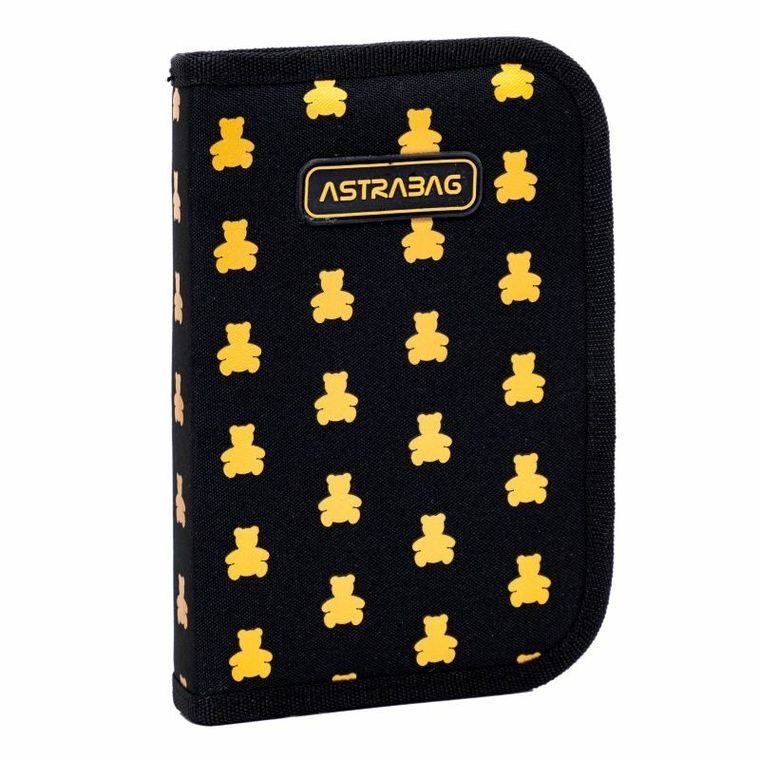 Astrabag, piórnik rozkładany, dwuklapkowy, Golden Teddy