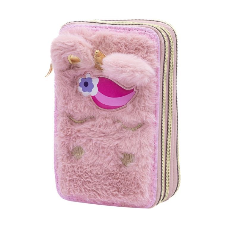Astrabag, piórnik rozkładany, potrójny z wyposażeniem, Fluffy Unicorn
