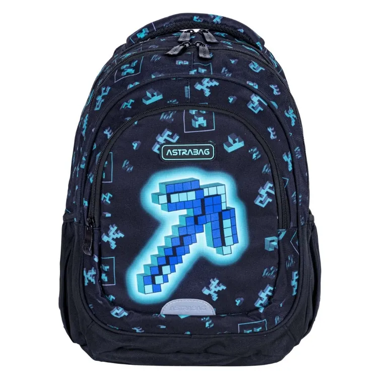 Astrabag, plecak szkolny, 3-komorowy, Dark Pixel