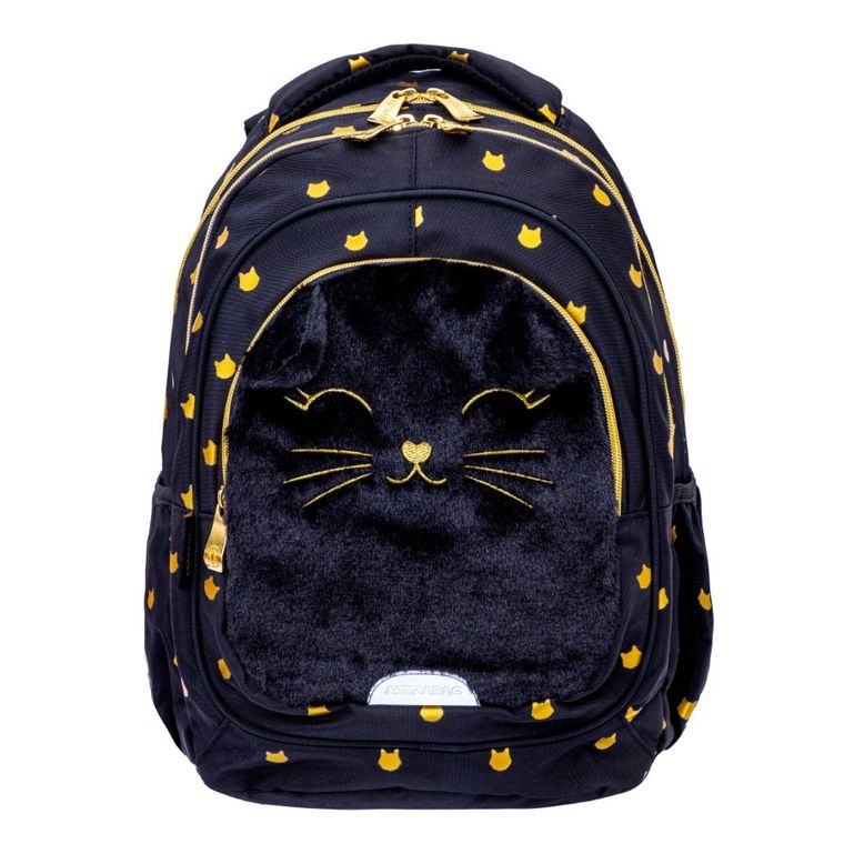 Astrabag, plecak szkolny, 3-komorowy, Fluffy Kitty Black