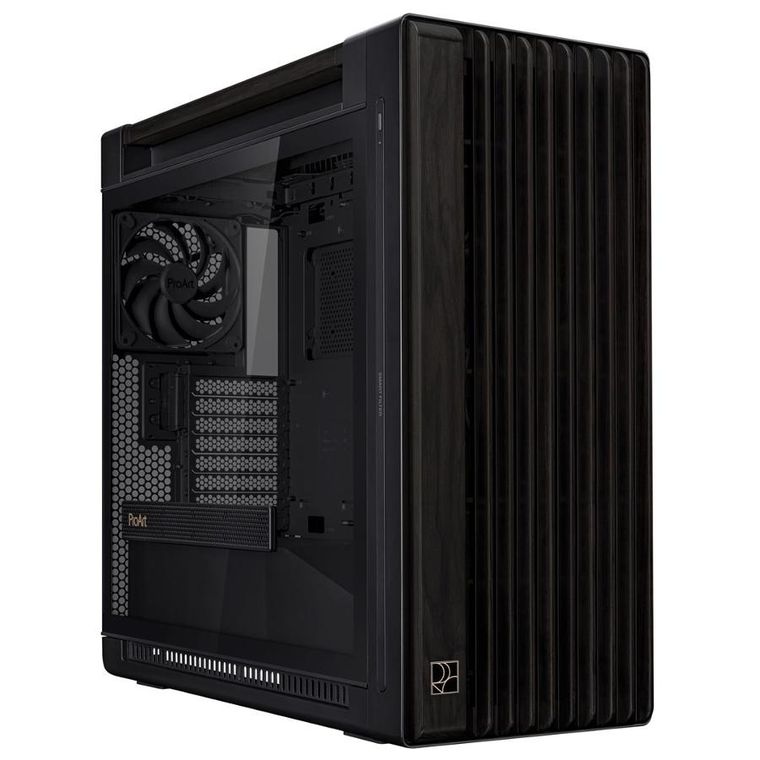 Asus, obudowa komputerowa, PROART PA602 WOOD TG PWM BLACK
