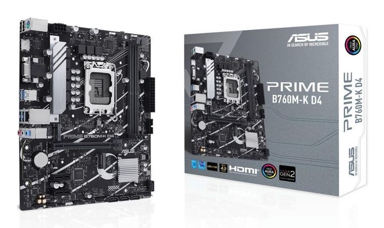 Asus, płyta główna, PRIME B760M-K D4