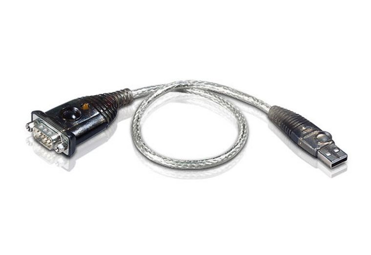 Aten, kabel, UC-232A, Usb M, RS-232 M, srebrny, 0,40 m