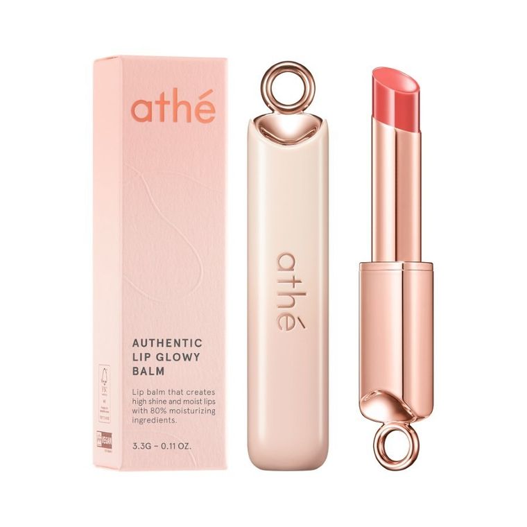 Athe, Authentic Lip Glowy Balm, balsam do ust, wegański, 04 dazzle, 3.3g