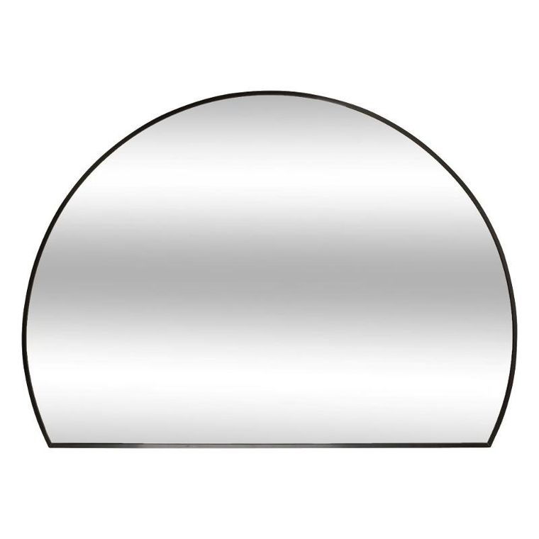 Atmosphera, Alice, lustro półokrągłe do przedpokoju, metalowa rama, 90-65 cm