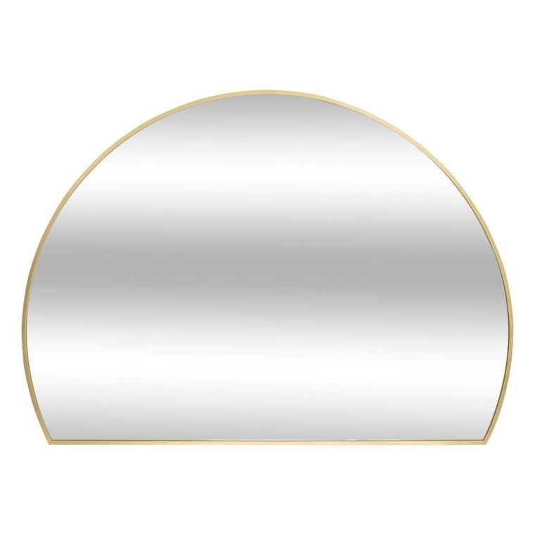 Atmosphera, Alice, półokrągłe lustro do przedpokoju, metalowa rama, 90-65 cm