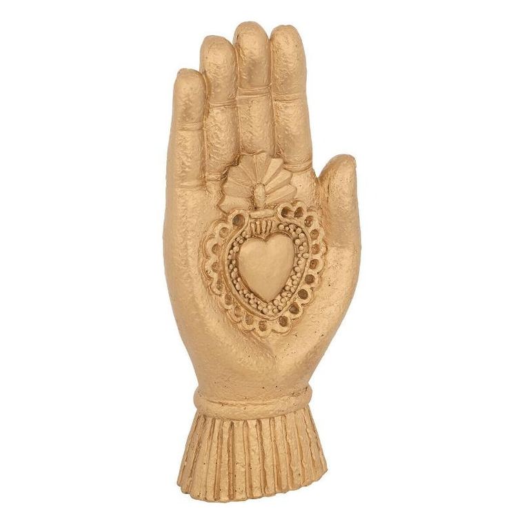 Atmosphera, Amira, figurka dłoń z sercem, 16,5 cm