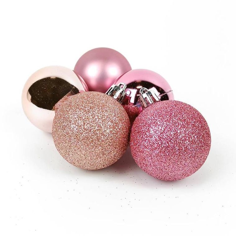 Atmosphera, bombki o różnym wykończeniu, Ø 5 cm, 5 szt.