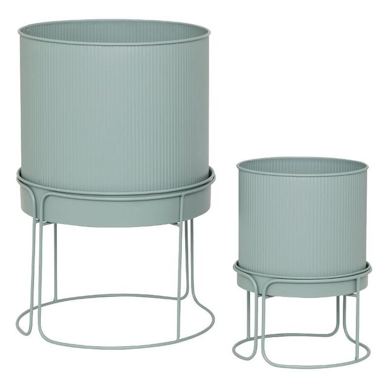 Atmosphera, donice metalowe, Aze, średnica 30 cm, 2 szt.