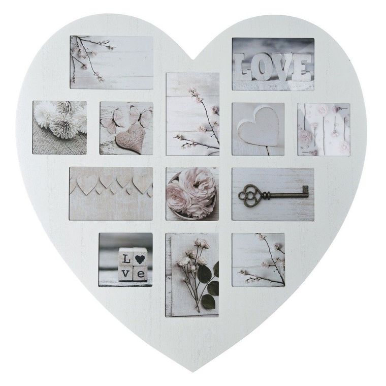 Atmosphera, drewniana ramka na zdjęcia, serce