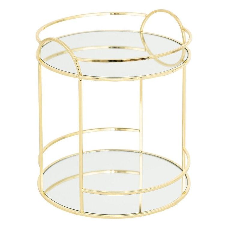 Atmosphera, Feel, dekoracyjna taca lustrzana złota, 20,5-24 cm