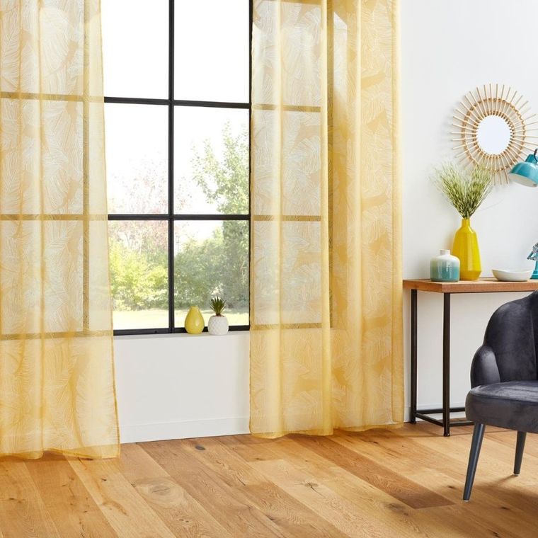 Atmosphera, firanka na przelotkach, Devo, 140-240 cm, żółta