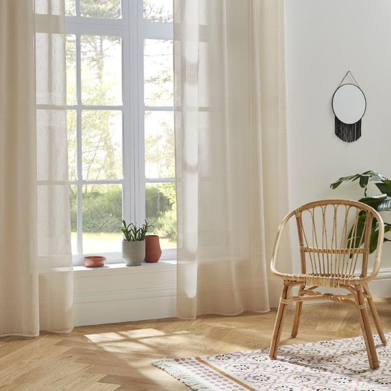 Atmosphera, firanka na przelotkach, Sab, 140-240 cm, beżowa