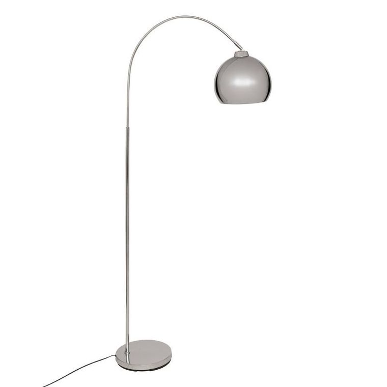 Atmosphera, Floris, lampa podłogowa łukowa, metalowa, srebrna, 177 cm