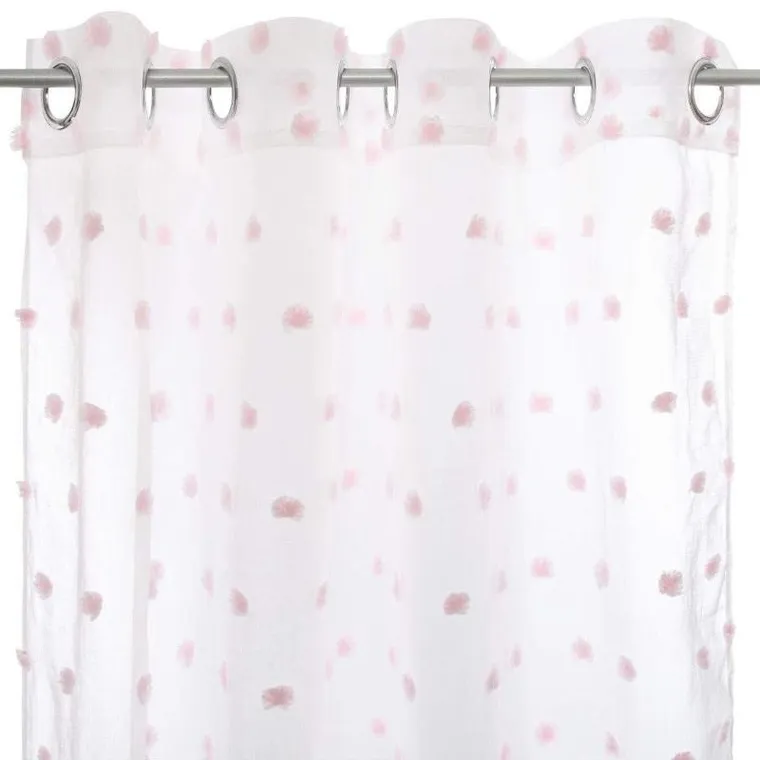 Atmosphera for kids, firana okienna do pokoju dziecka z nadrukiem, pompony, 140-240 cm
