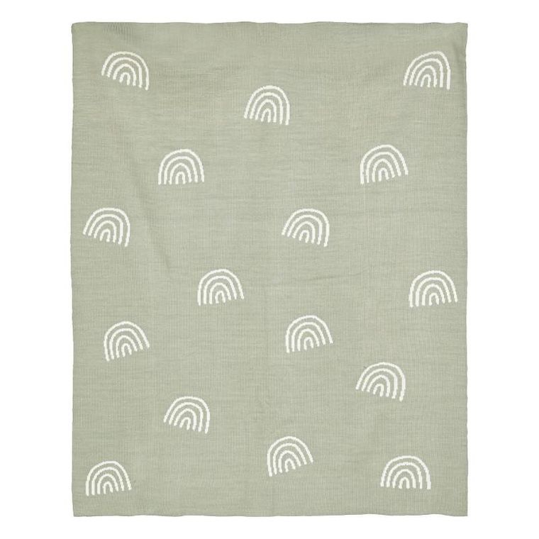 Atmosphera for kids, kocyk dziecięcy, wzór tęczy, 100-80 cm