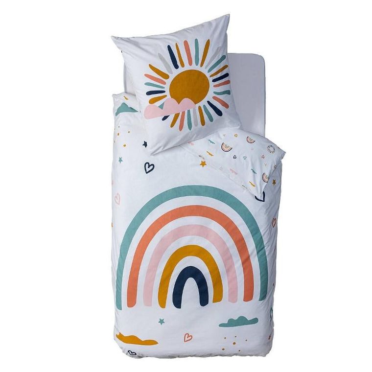 Atmosphera for kids, komplet pościeli dla dzieci z tęczą, 140-200 cm