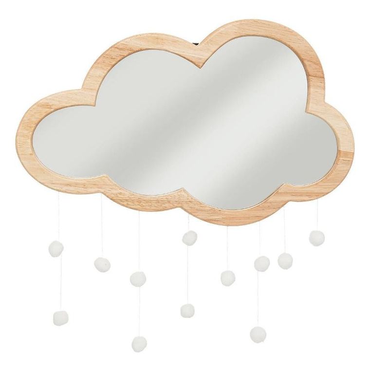 Atmosphera for kids, lustro chmurka z pomponami, 40-36 cm