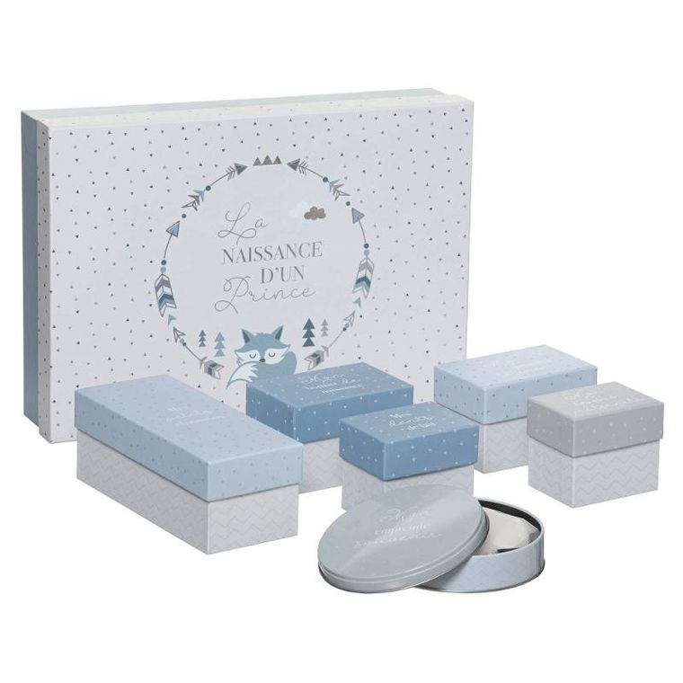 Atmosphera for kids, pudełka na prezenty z motywem liska, 7 szt.