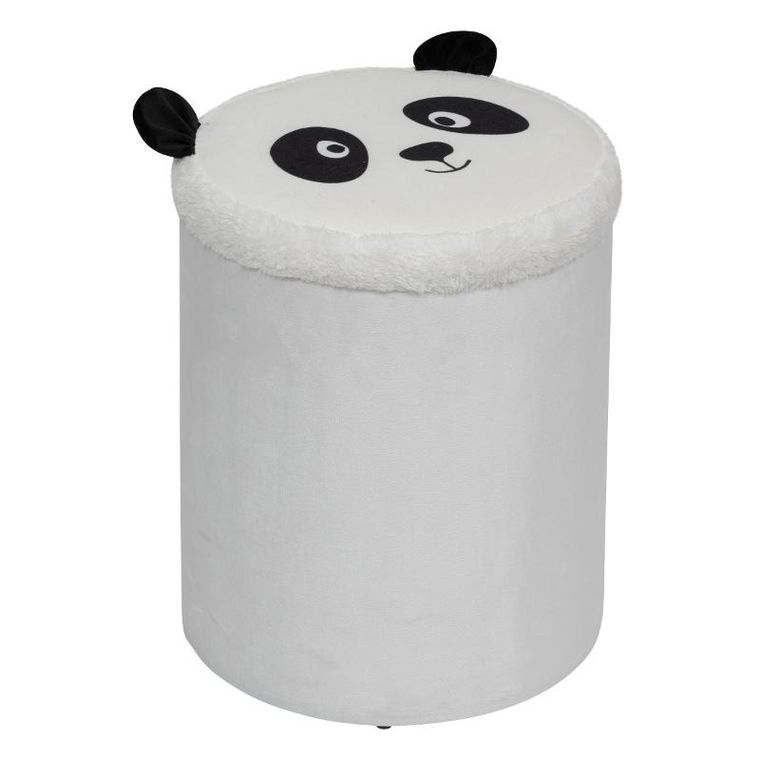 Atmosphera for kids, pufa składana z miejscem na zabawki, panda, 30 cm