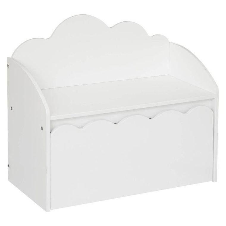 Atmosphera for kids, skrzynia na zabawki z siedziskiem 2w1, ławka dziecięca, 60-53,4-30 cm