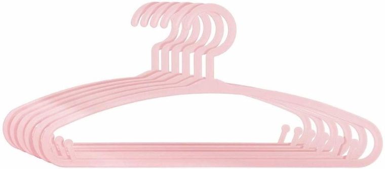 Atmosphera for kids, wieszaki na ubrania, 6 szt., różowe