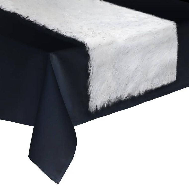 Atmosphera, Futrzany bieżnik na stół, 45-150 cm