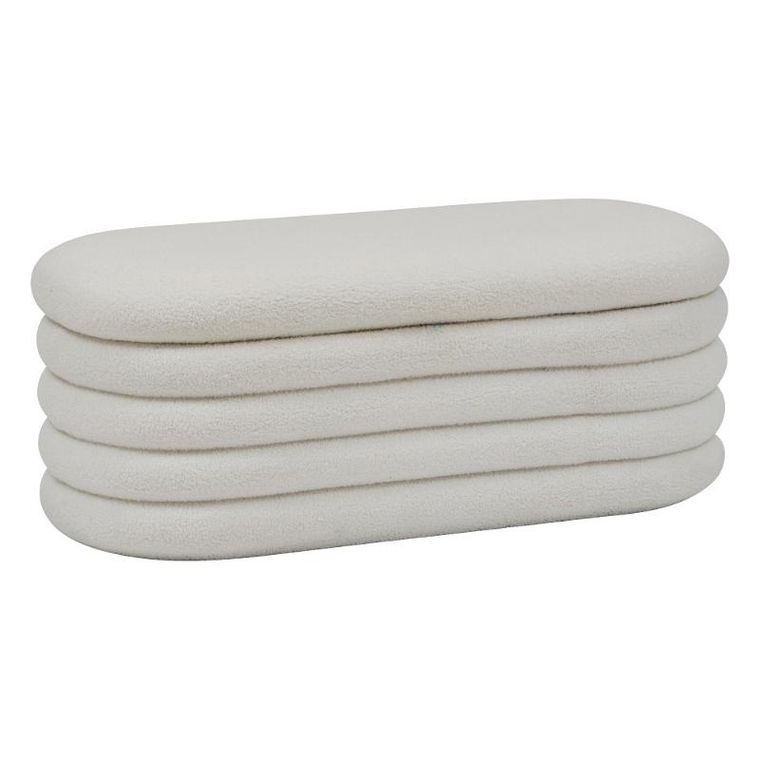 Atmosphera, Giulia Boucle, siedzisko do przedpokoju, ze schowkiem, 110-46-40,5 cm