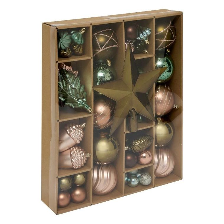 Atmosphera, komplet bombek i ozdób świątecznych, 60 sztuk