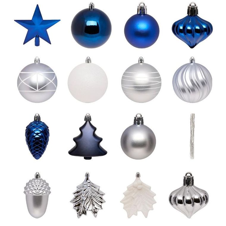 Atmosphera, komplet ozdób świątecznych, 60 szt.