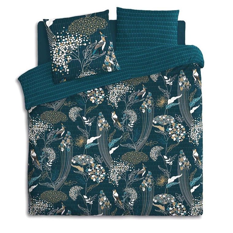 Atmosphera, komplet pościeli, bawełnianej, Paon, motyw pawia, 240-220 cm