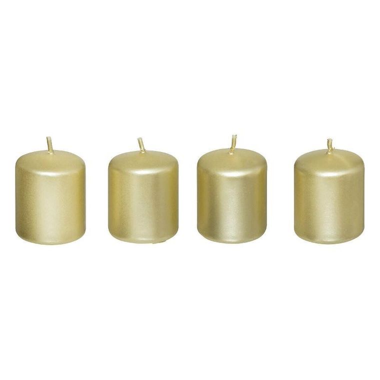 Atmosphera, komplet świec, satynowych, 4-4,5 cm, 4 szt.