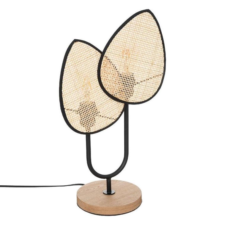 Atmosphera, lampa dekoracyjna, Olme, rattanowa plecionka, wys. 44 cm