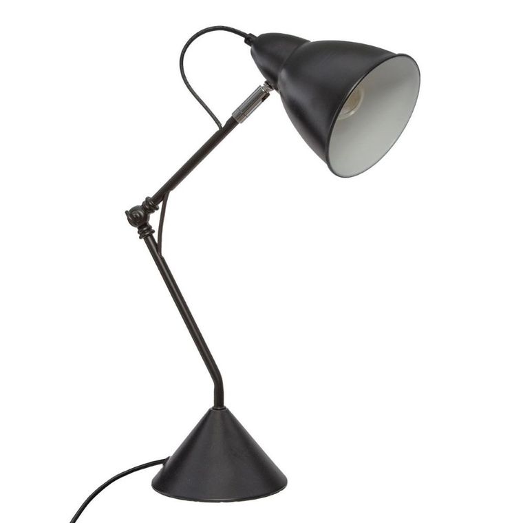 Atmosphera, lampa na biurko, Aude, metalowa, 62 cm, czarna