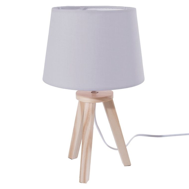 Atmosphera, lampa nocna z trójnogu, 31 cm, szary
