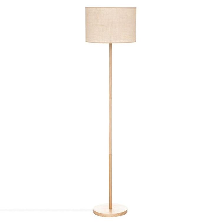 Atmosphera, lampa podłogowa, Della, drewniana podstawa, 149.5 cm