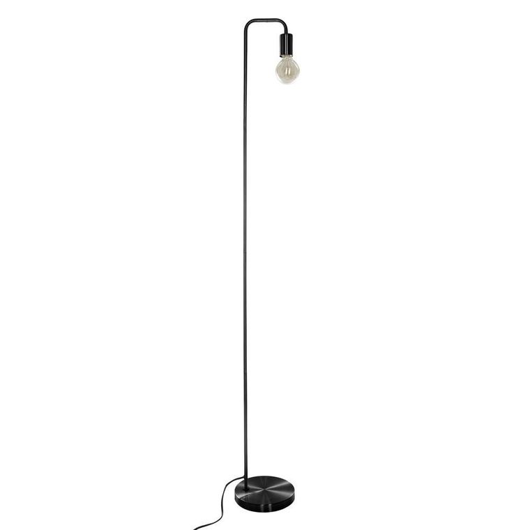 Atmosphera, lampa podłogowa z czarnego metalu, industrialna, wysokość 150 cm