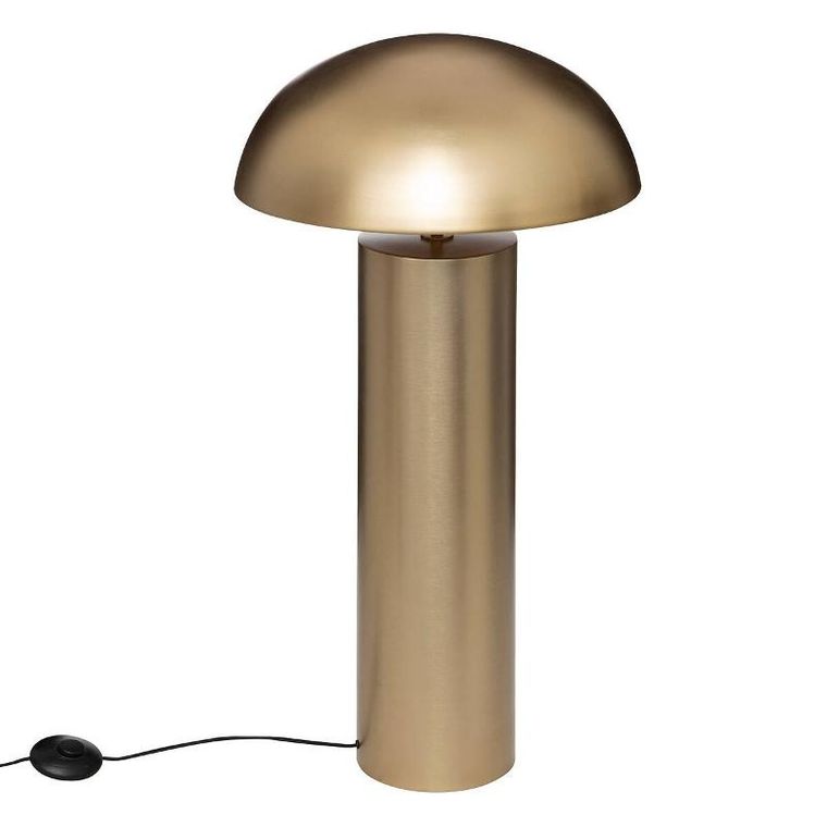 Atmosphera, lampa stojąca do salonu champi, złota, grzybek, wys. 97 cm
