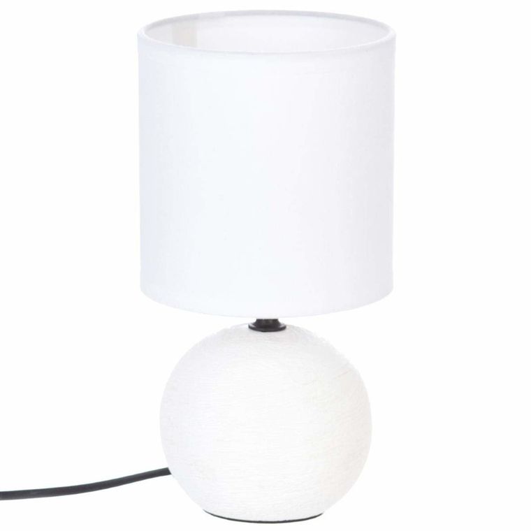 Atmosphera, lampa stołowa ceramiczna, Boule Blanco, 25 cm, biały