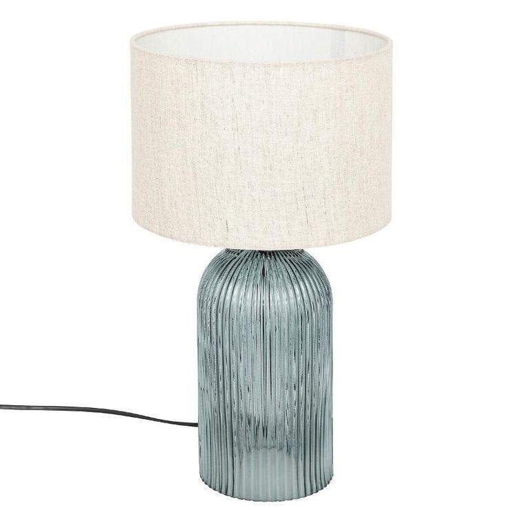 Atmosphera, Mati, lampa stołowa ze szklaną bazą, 42 cm