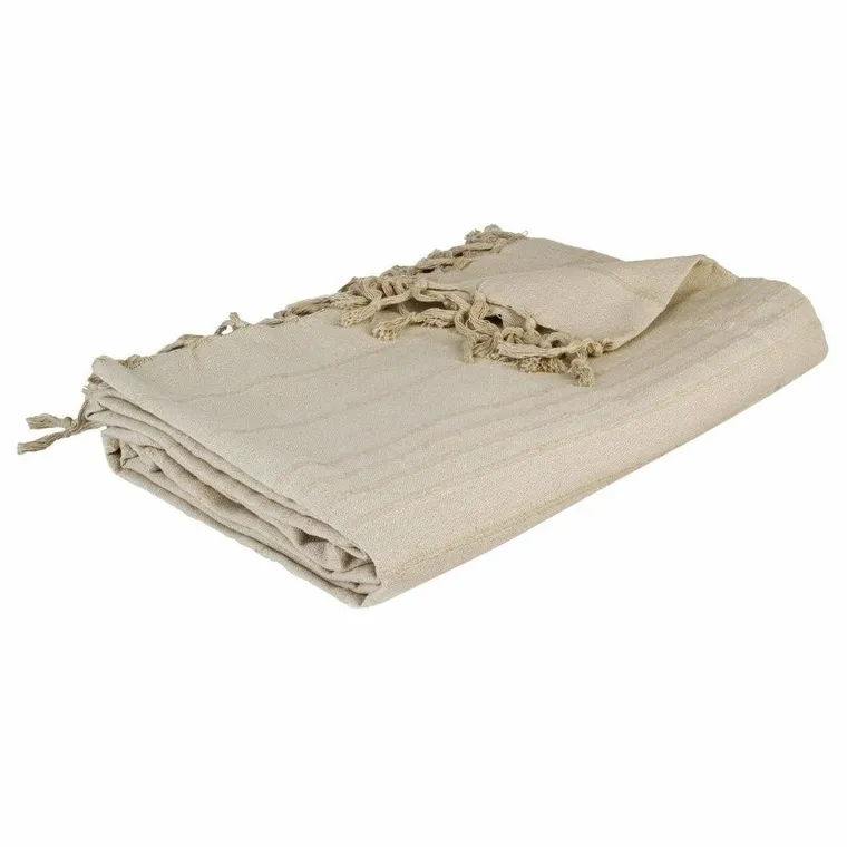 Atmosphera, narzuta na łóżko, bawełniana 160-220 cm, ciemnobeżowa