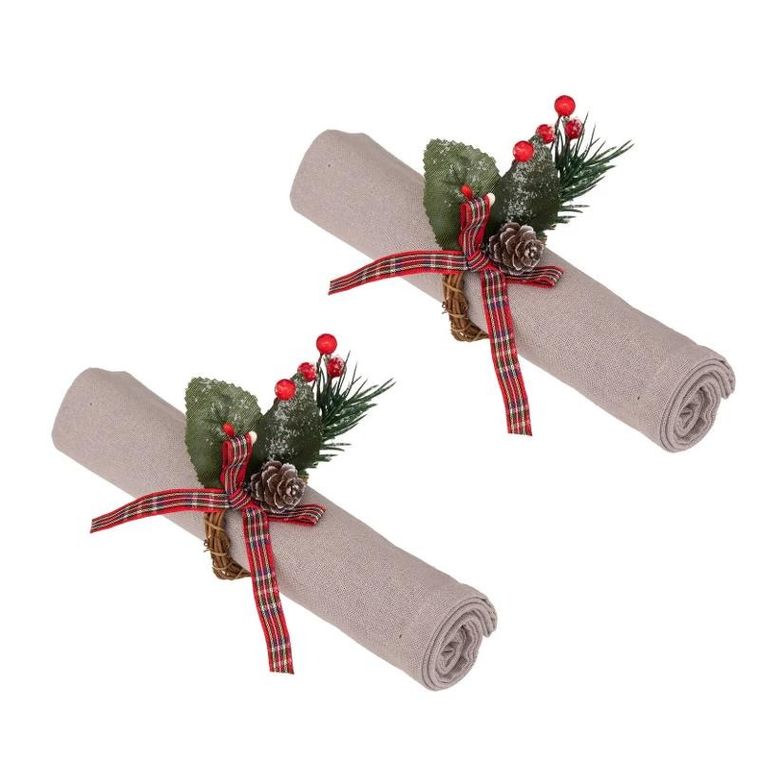 Atmosphera, obrączki na serwetki świąteczne, 2 szt.