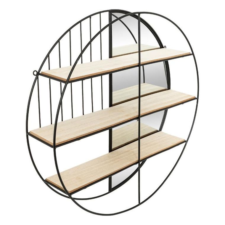 Atmosphera, okrągła półka wisząca z lustrem, Zina, ø 56 cm