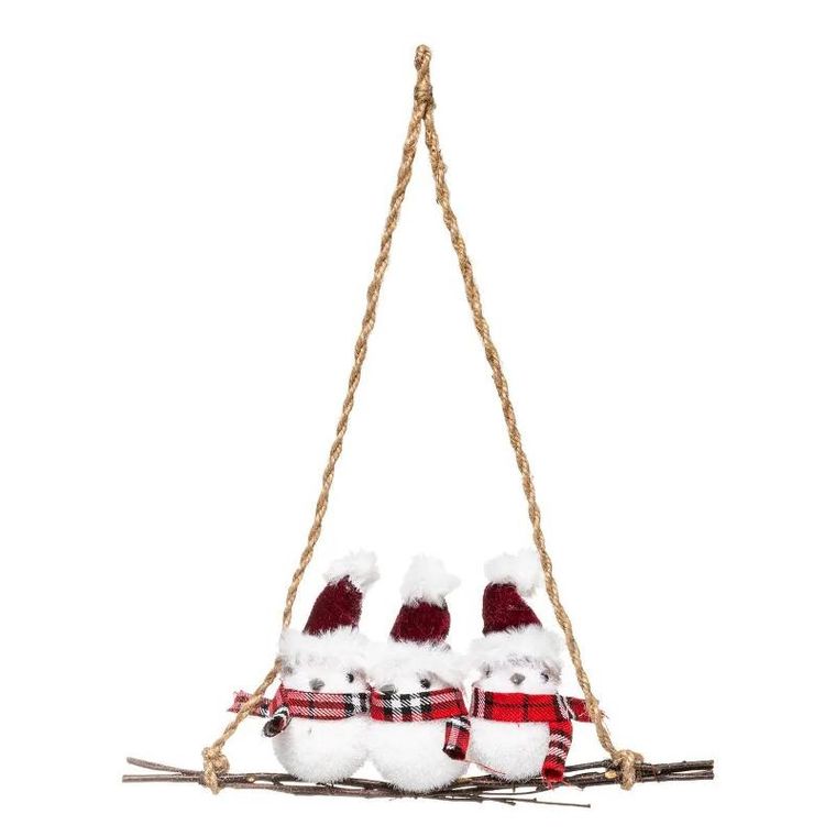 Atmosphera, ozdoba wisząca, bałwanki na gałęzi