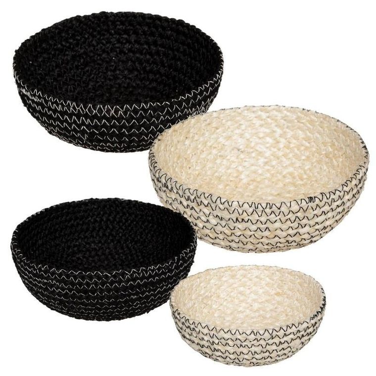 Atmosphera, ozdobne koszyki safari, jutowe, 4 szt.
