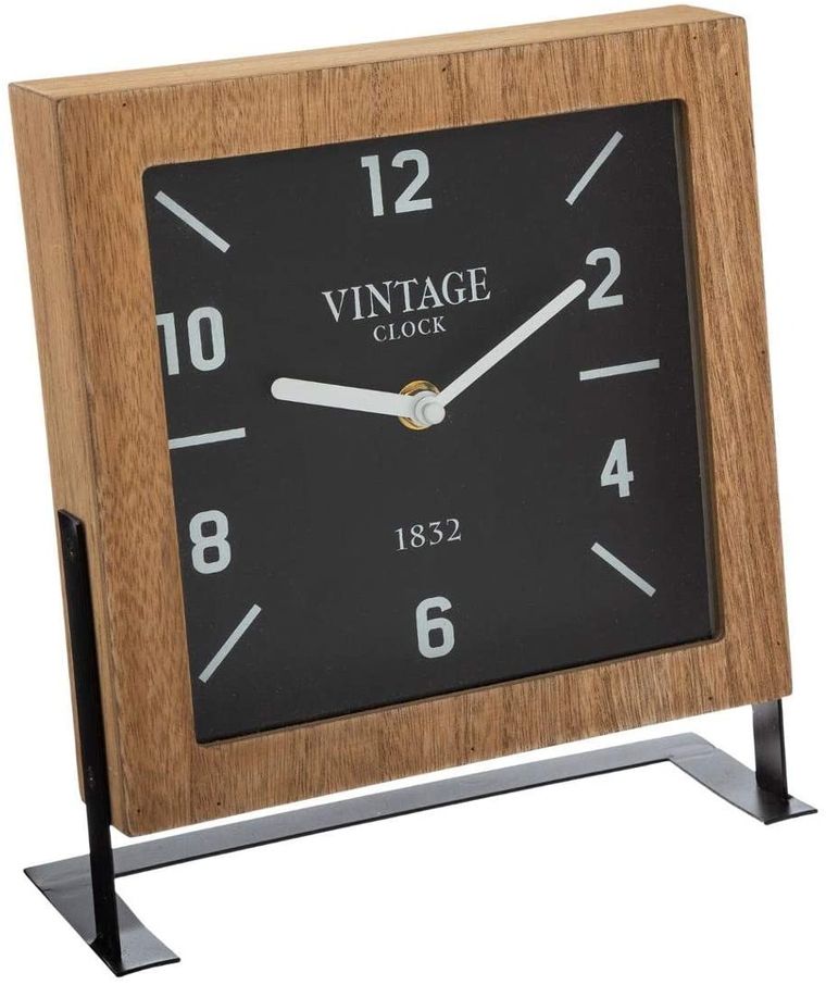 Atmosphera, Ozdobny zegar na podstawce, brązowo-czarny