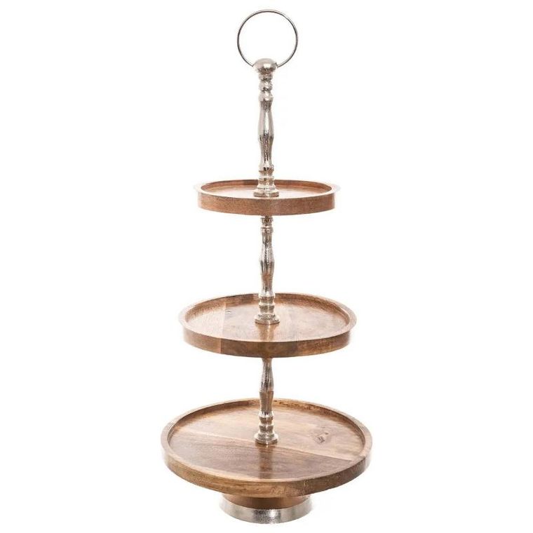 Atmosphera, patera z drewna mango, wys. 62 cm